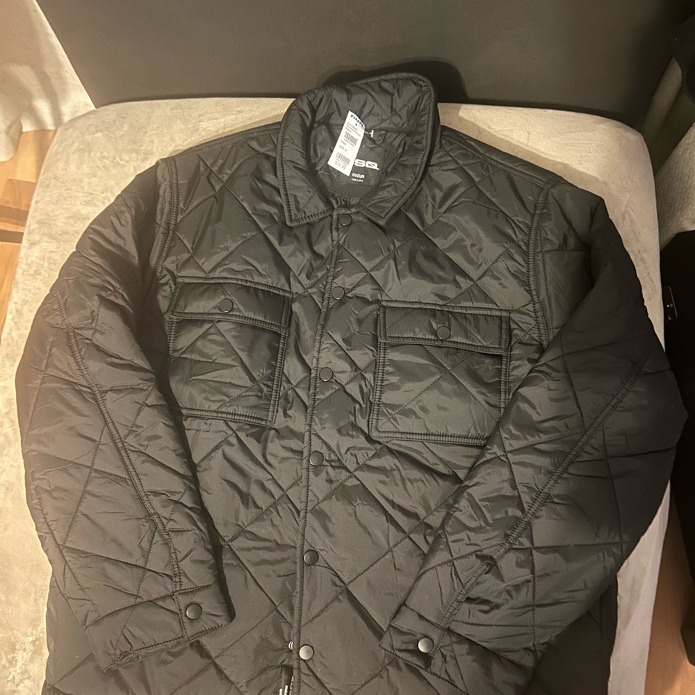 RSQ Men's Dark Quilted Puffer Jacket